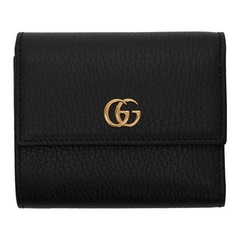 gucci mens black wallet|gucci trifold wallet for men.